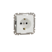 Priza schuko simpla Schneider Sedna Design obturatoare 2P+E 16A alb lucios