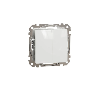 Intrerupator dublu Schneider Sedna Design 10AX alb lucios IP20