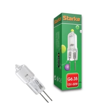 Bec halogen capsula Starke 50W G6.35 600LM lumina calda ST00175