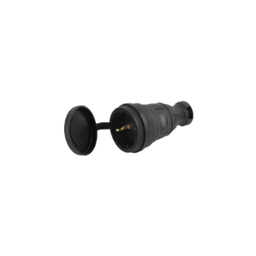 Cupla Schuko Starke cauciuc 16A 2P+E IP44 negru ST01431