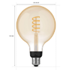 Pachet Philips Hue Vintage 4 Becuri E27 G125 7W 550lm Bluetooh Zigbee White Ambiance control asistenti vocali