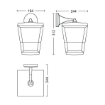Pachet 2 aplice Philips Hue Outdoor Econic Down Wall Lamp 15W 1150lm IP44 Zigbee White and Color Ambiance compatibil asistenti vocali