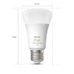 Imagine Pachet Philips Hue 2 becuri E27 A60 9W 1100lm White and Color Ambiance senzor miscare
