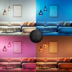 Pachet Philips Hue Lightstrip 2ml baza 20W 1700lm White and Color Ambiance si Intrerupator negru touch IP20 Bluetooth Zigbee