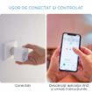 Imagine Pachet WiZ Connected Bec LED Philips Smart 4.9W E14 470lm lumanare RGB Priza smart 2300W 10A control asistenti virtuali