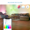 Pachet WiZ Connected 3 becuri LED Philips Smart 4.9W E14 470lm lumanare RGB Senzor miscare smart raza actiune 3m