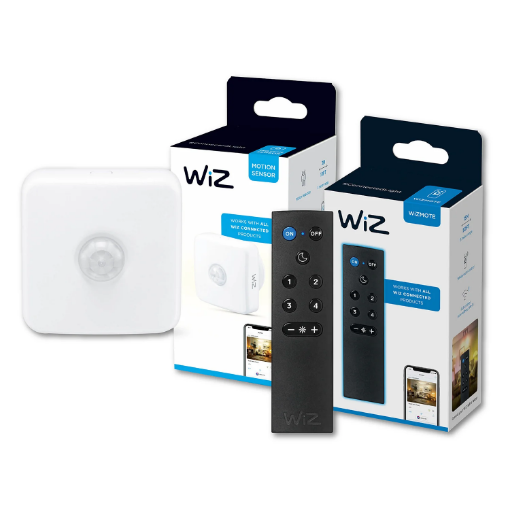 Imagine Pachet WiZ Connected Senzor miscare smart WiZmote smart WIFI control asistenti virtuali