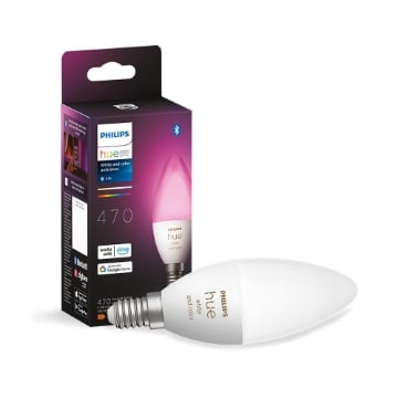 Bec LED Philips Hue BT E14 B39 5.3W 470lm White and Color Ambiance