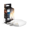 Set 2 becuri LED Philips Hue BT E14 B39 5.2W 470lm White Ambiance
