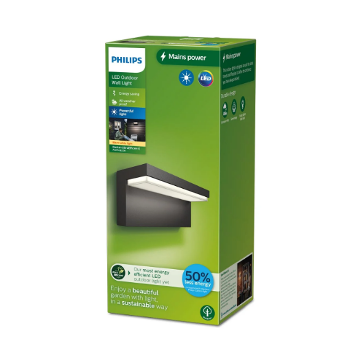 Imagine Aplica LED exterior Philips Bustan UE Anthracite 3.8W 800lm 2700K IP44