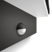 Aplica LED exterior Philips Bustan UE Anthracite cu senzor miscare 3.8W 800lm 2700K IP44