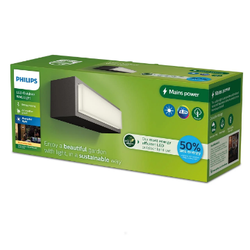 Aplica LED exterior Philips Stratosphere Anthracite 3.8W 800lm 2700K IP44