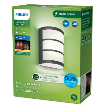 Aplica LED exterior Philips Python Anthracite 3.8W 800lm 2700K IP44