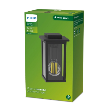 Aplica exterior Philips Mirth WA Black 25W IP44