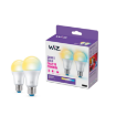 Set 2 becuri LED WiZ Connected E27 A60 8W 806lm Tunable White