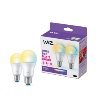 Set 2 becuri LED WiZ Connected E27 A60 8W 806lm Tunable White