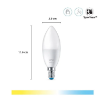 Bec LED WiZ Connected E14 C37 4.9W 470lm Tunable White