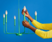 Set 3 becuri LED WiZ Connected E14 C37 4.9W 470lm Tunable White