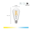 Bec LED WiZ Connected Clear Glass E27 ST64 7W 806lm Tunable White