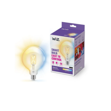 Imagine Bec LED WiZ Connected Clear Glass E27 G125 7W 806lm Tunable White