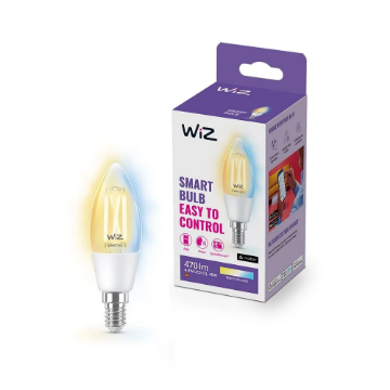 Imagine Bec LED WiZ Connected Clear Glass E14 C35 4.9W 470lm Tunable White