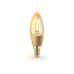 Bec LED WiZ Connected Amber Glass E14 C35 4.9W 370lm Tunable White