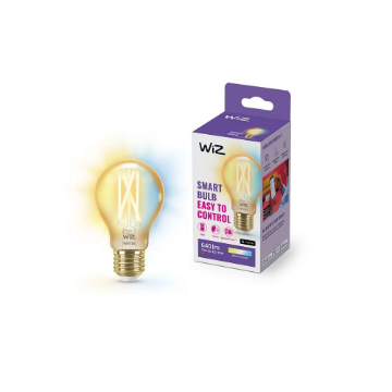 Imagine Bec LED WiZ Connected Amber Glass E27 A60 7W 640lm Tunable White