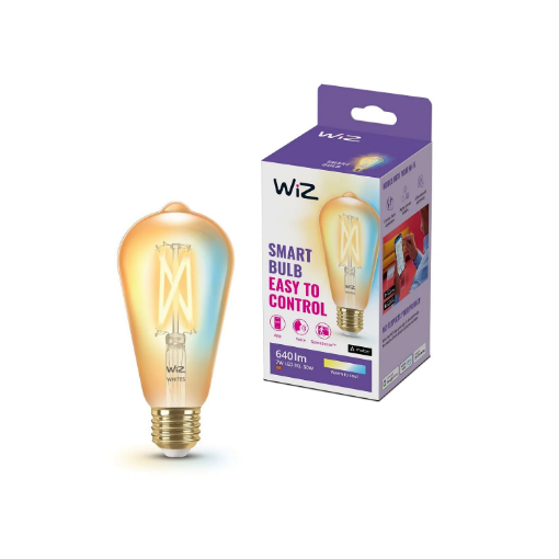 Imagine Bec LED WiZ Connected Amber Glass E27 ST64 7W 640lm Tunable White