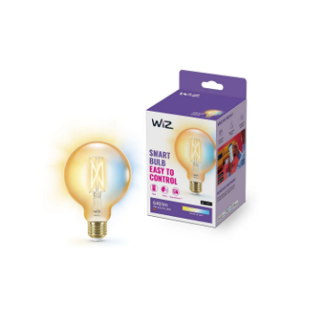 Imagine Bec LED WiZ Connected Amber Glass E27 G95 7W 640lm Tunable White
