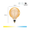 Bec LED WiZ Connected Amber Glass E27 G200 6W 390lm Tunable White