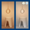 Bec LED WiZ Connected Amber Glass E27 G200 6W 390lm Tunable White