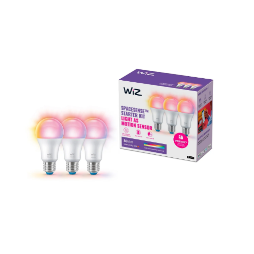 Set 3 becuri LED WiZ Connected E27 A60 8.5W 806lm RGBW