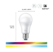 Set 2 becuri LED WiZ Connected E27 A60 8.5W 806lm RGBW WiZmote