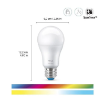 Imagine Set 2 becuri LED WiZ Connected E27 A60 8.5W 806lm RGBW WiZmote