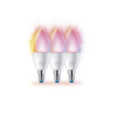 Set 3 becuri LED WiZ Connected E14 C37 4.9W 470lm RGBW