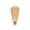 Imagine Set 2 becuri LED WiZ Connected Amber Glass E27 ST64 7W 640lm Tunable White
