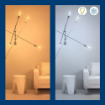 Set 2 becuri LED WiZ Connected Amber Glass E27 ST64 7W 640lm Tunable White