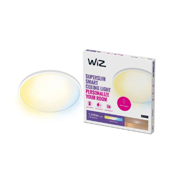 Plafoniera LED smart alba WiZ Connected SuperSlim Round 14W 1300lm Tunable White