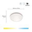 Plafoniera LED smart alba WiZ Connected SuperSlim Round 14W 1300lm Tunable White