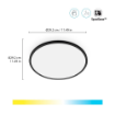Plafoniera LED smart neagra WiZ Connected SuperSlim Round 16W 1500lm Tunable White