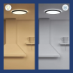 Plafoniera LED smart neagra WiZ Connected SuperSlim Round 22W 2450lm Tunable White