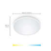 Plafoniera LED smart alba WiZ Connected SuperSlim Round 22W 2450lm Tunable White
