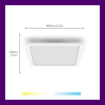 Plafoniera LED smart alba WiZ Connected SuperSlim Square 36W 3400lm Tunable White