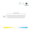 Plafoniera LED smart alba WiZ Connected SuperSlim RT 36W 3400lm Tunable White