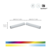 Set 2 veioze LED smart WiZ Connected Linear Bar 5.5W 400lm RGBW Bluetooth WIFI