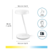 Veioza LED WiZ Connected Portrait Desk 10W 600lm Tunable White
