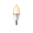 Set 3 becuri LED Philips Smart E14 C37 4.9W 470lm Tunable White