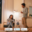 Set 3 becuri LED Philips Smart E14 C37 4.9W 470lm Tunable White