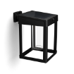 Lampa solara Philips Camill Square Black-Clear senzor miscare 1.4W 250lm 3000k IP44
