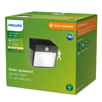 Lampa solara Philips Yarixa SR Black 2.2W 250lm 2700k IP44